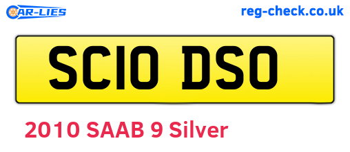 SC10DSO are the vehicle registration plates.
