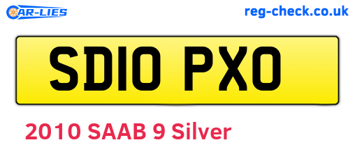 SD10PXO are the vehicle registration plates.