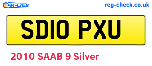 SD10PXU are the vehicle registration plates.