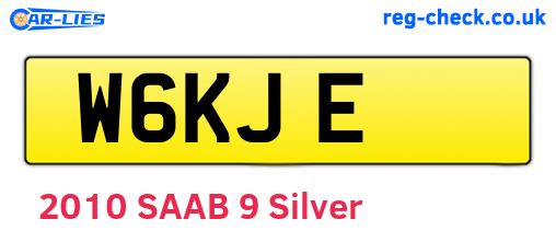 W6KJE are the vehicle registration plates.
