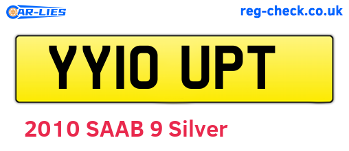 YY10UPT are the vehicle registration plates.