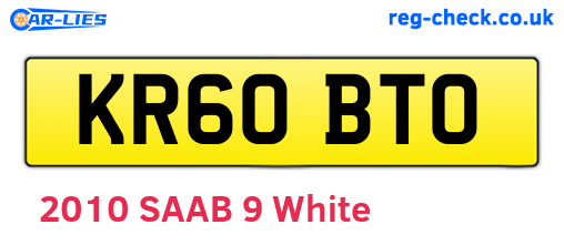KR60BTO are the vehicle registration plates.