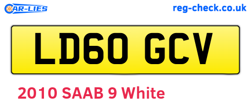 LD60GCV are the vehicle registration plates.