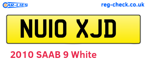 NU10XJD are the vehicle registration plates.