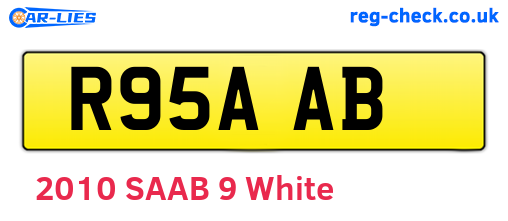 R95AAB are the vehicle registration plates.