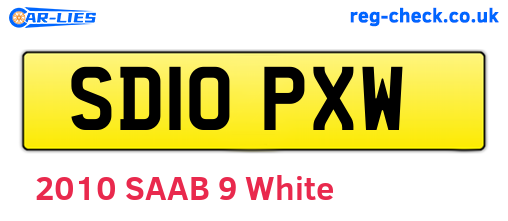 SD10PXW are the vehicle registration plates.