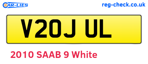 V20JUL are the vehicle registration plates.