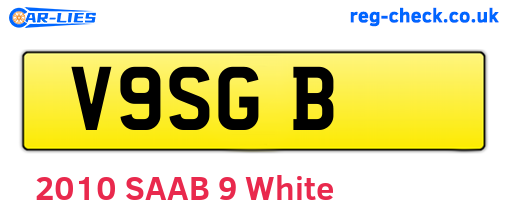 V9SGB are the vehicle registration plates.