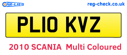 PL10KVZ are the vehicle registration plates.