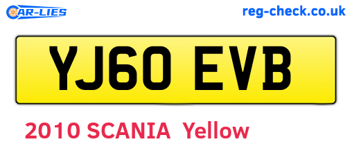 YJ60EVB are the vehicle registration plates.