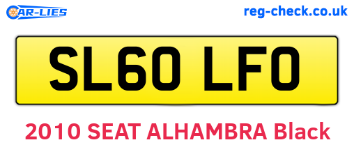 SL60LFO are the vehicle registration plates.