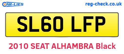 SL60LFP are the vehicle registration plates.