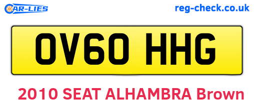 OV60HHG are the vehicle registration plates.