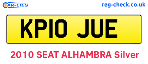 KP10JUE are the vehicle registration plates.