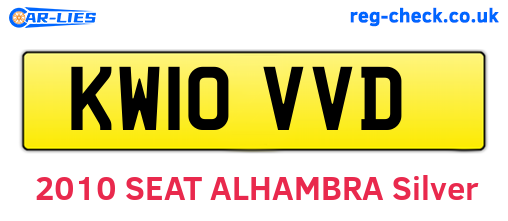 KW10VVD are the vehicle registration plates.