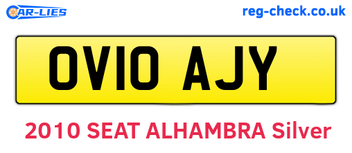 OV10AJY are the vehicle registration plates.