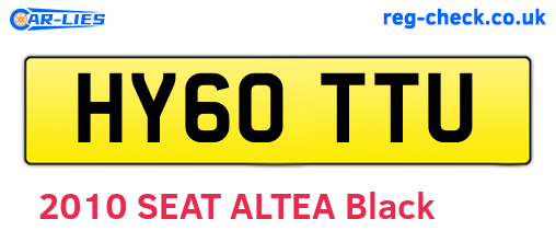 HY60TTU are the vehicle registration plates.