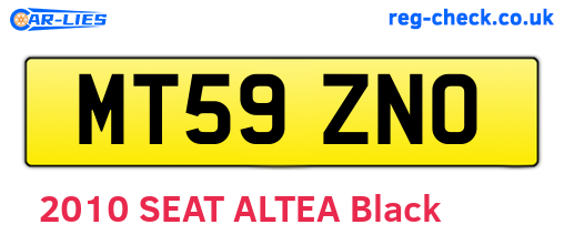 MT59ZNO are the vehicle registration plates.