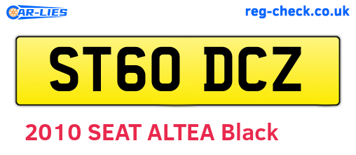 ST60DCZ are the vehicle registration plates.