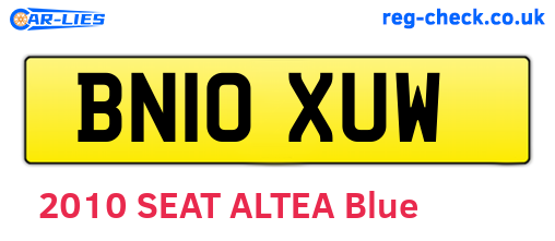BN10XUW are the vehicle registration plates.
