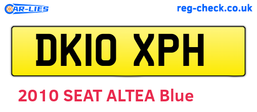 DK10XPH are the vehicle registration plates.