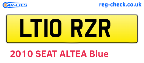 LT10RZR are the vehicle registration plates.