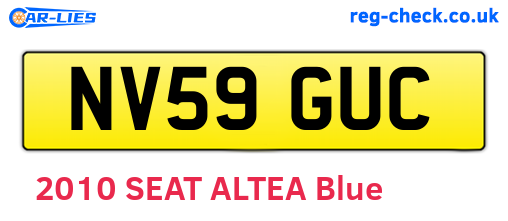NV59GUC are the vehicle registration plates.