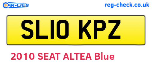 SL10KPZ are the vehicle registration plates.