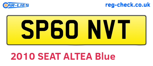 SP60NVT are the vehicle registration plates.