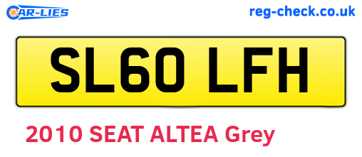 SL60LFH are the vehicle registration plates.