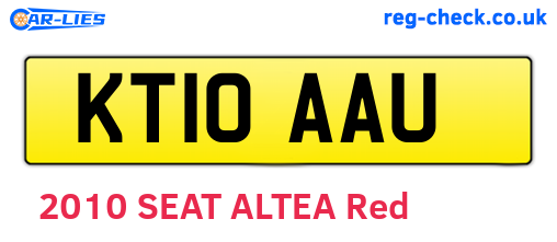 KT10AAU are the vehicle registration plates.