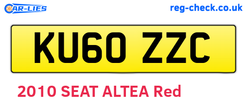 KU60ZZC are the vehicle registration plates.