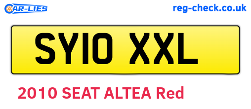 SY10XXL are the vehicle registration plates.