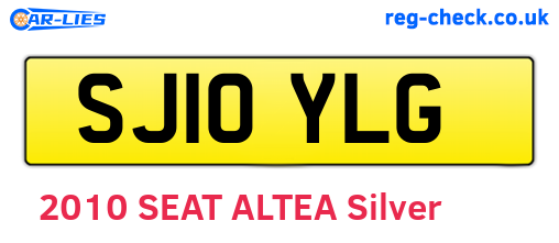 SJ10YLG are the vehicle registration plates.