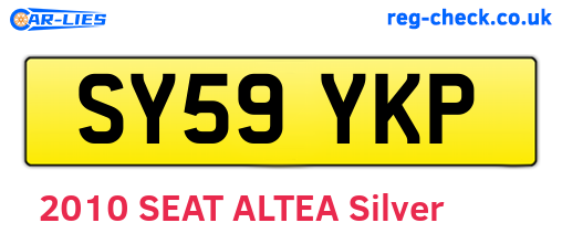 SY59YKP are the vehicle registration plates.