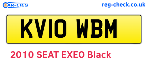 KV10WBM are the vehicle registration plates.