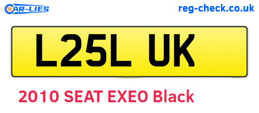 L25LUK are the vehicle registration plates.