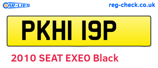 PKH119P are the vehicle registration plates.