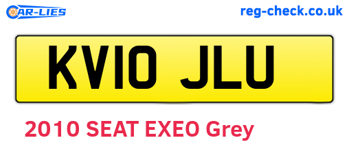 KV10JLU are the vehicle registration plates.