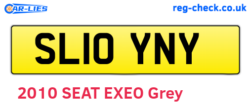 SL10YNY are the vehicle registration plates.