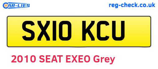 SX10KCU are the vehicle registration plates.