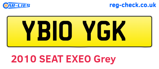 YB10YGK are the vehicle registration plates.