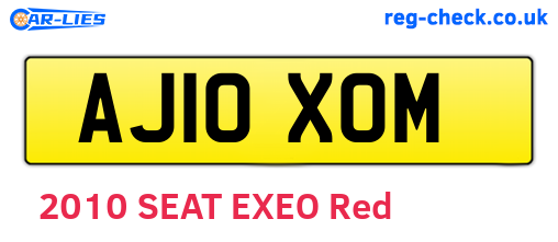 AJ10XOM are the vehicle registration plates.