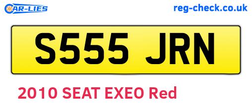 S555JRN are the vehicle registration plates.