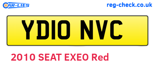 YD10NVC are the vehicle registration plates.