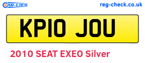 KP10JOU are the vehicle registration plates.