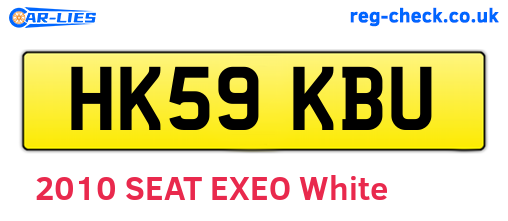 HK59KBU are the vehicle registration plates.