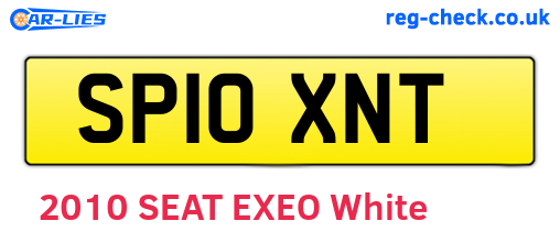SP10XNT are the vehicle registration plates.
