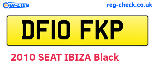 DF10FKP are the vehicle registration plates.