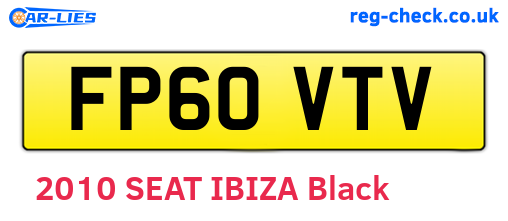 FP60VTV are the vehicle registration plates.